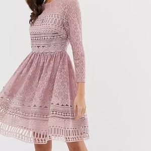 NWT ASOS Premium Lace Skater Dress